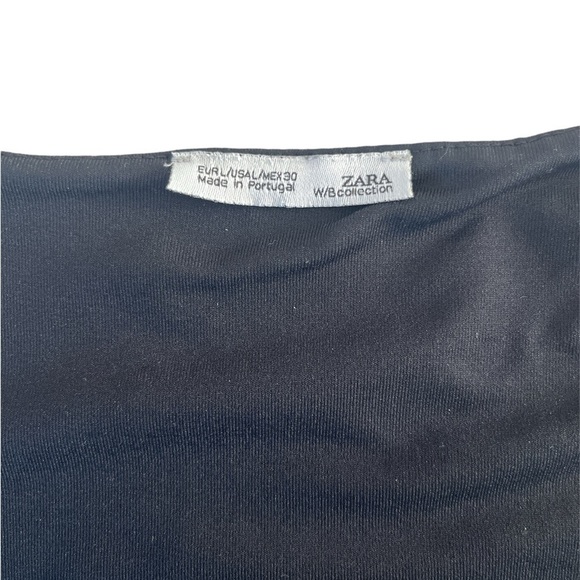 Zara black lined tank top. Size large. - Picture 3 of 6